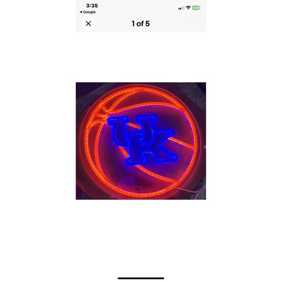 University Of Kentucky Basketball Team Neon UK Light-Up Bar Sign Orange&Blue LED - Picture 4 of 4